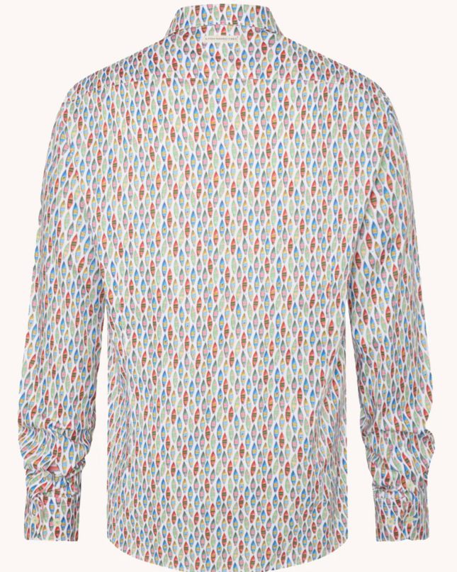 Boats Multi Color L/S Button Down Shirt