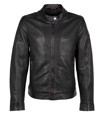 'Occer' RF Black Lambskin Leather Jacket