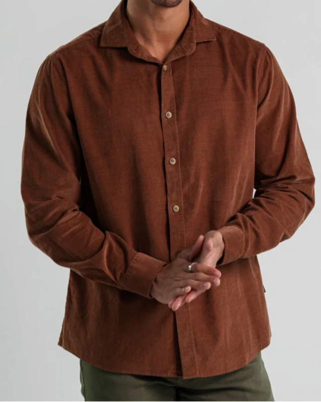 Traverse Solid Micro Corduroy Shirt