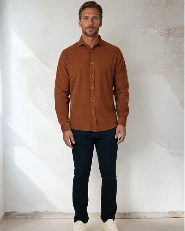 Traverse Solid Micro Corduroy Shirt