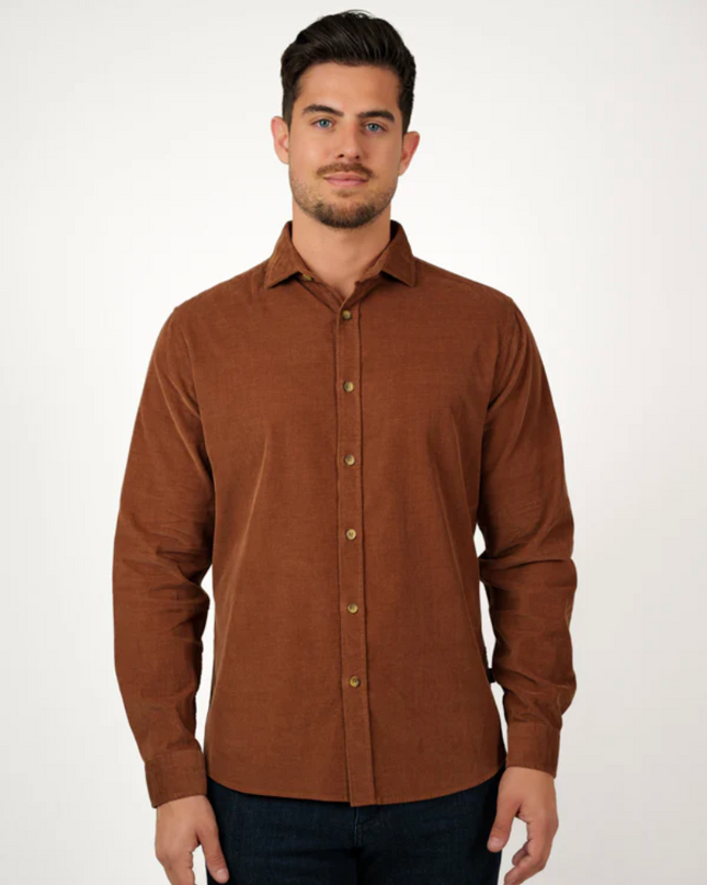 Traverse Solid Micro Corduroy Shirt