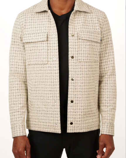 Hunter Knit Melange Houndstooth Jacket