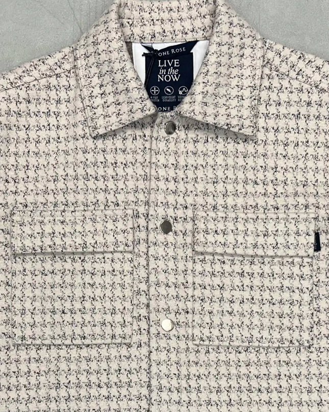 Hunter Knit Melange Houndstooth Jacket