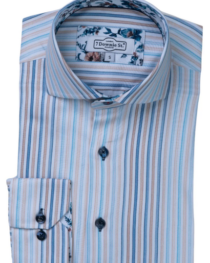 Vertical Striped LS Button Down