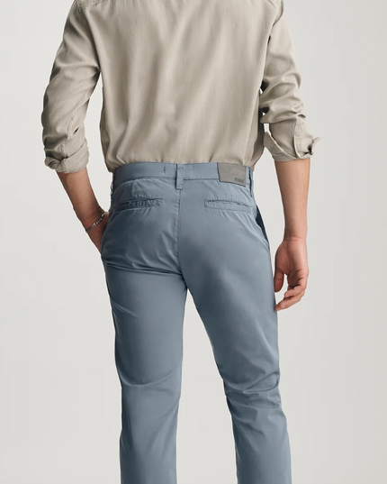 Milton Slim Straight Chino - Steel Blue