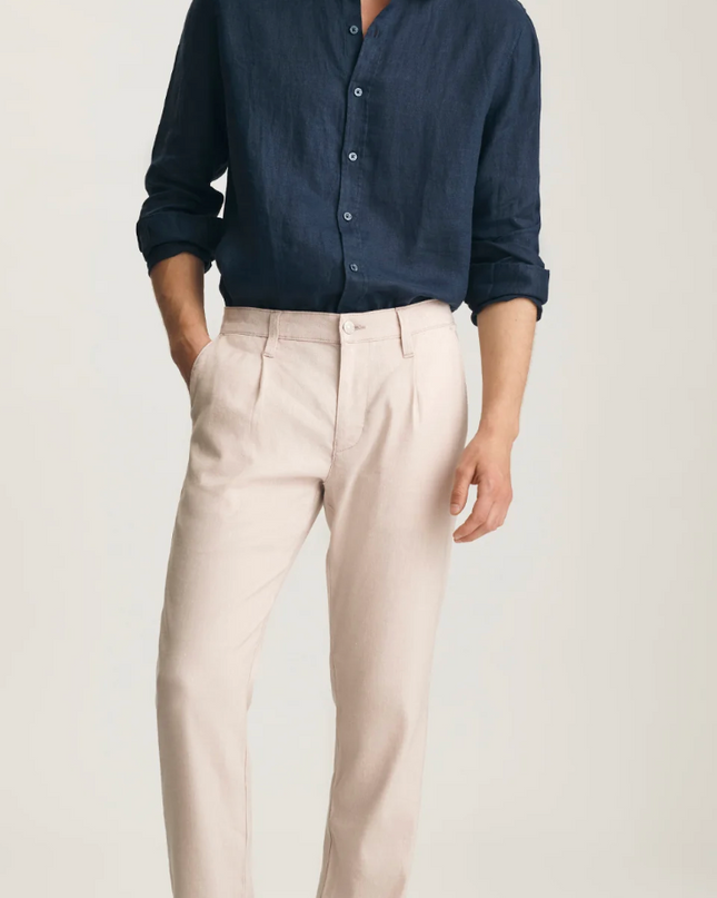 Will Pleated Linen Pant - Cream