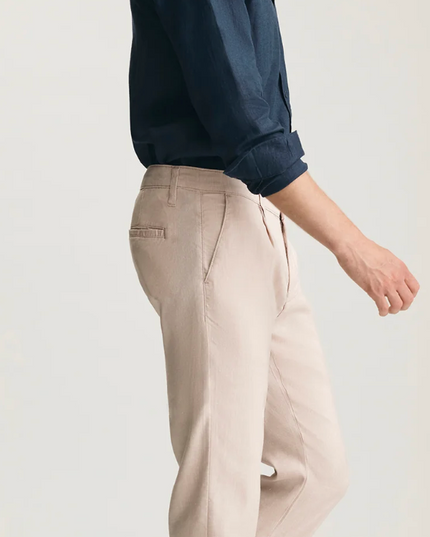 Will Pleated Linen Pant - Cream