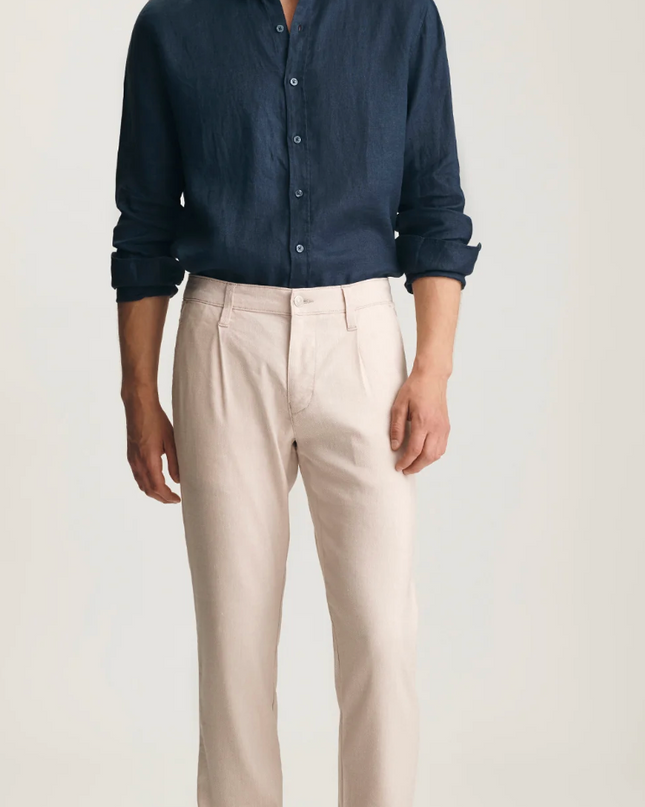 Will Pleated Linen Pant - Cream