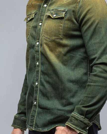 Men's Roper Denim Snap Shirt/Shacket - Avocado