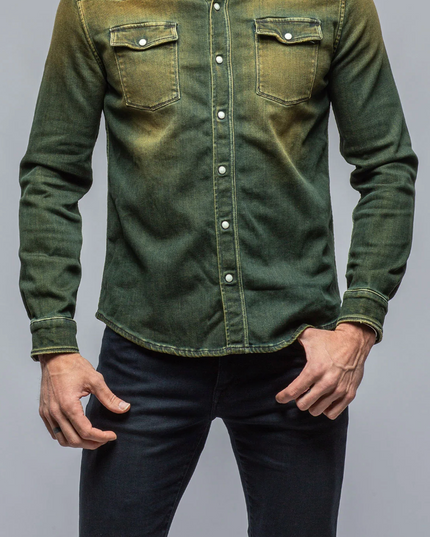 Men's Roper Denim Snap Shirt/Shacket - Avocado