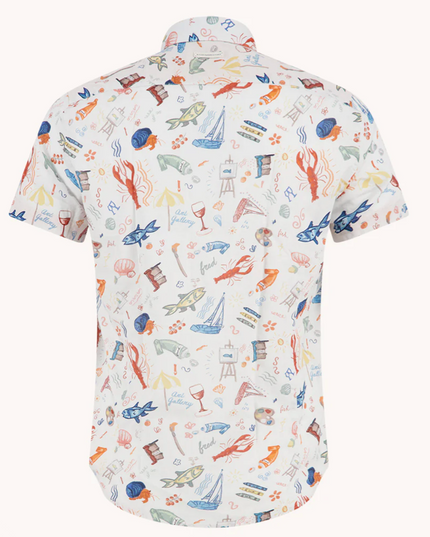 Short Sleeve Doodle Button Down