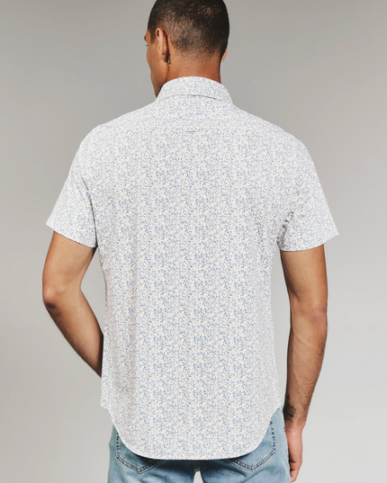 Mercer Performance Floral Print Short Sleeve Button Down