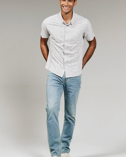 Mercer Performance Floral Print Short Sleeve Button Down