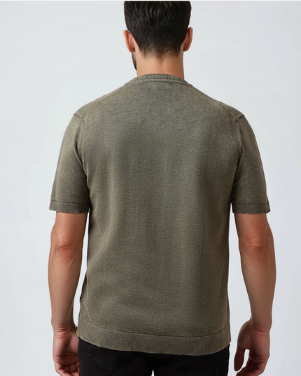 Medium Green Washed Knit Tee