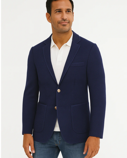 Navy Alba Knit Jacket