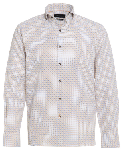 Mini Orange, Blue, Brown, Coffee Geo Design Sport Shirt
