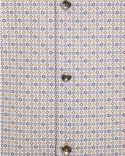 Mini Orange, Blue, Brown, Coffee Geo Design Sport Shirt