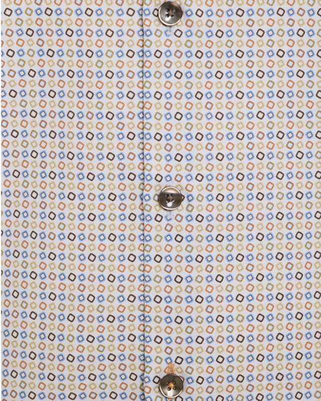 Mini Orange, Blue, Brown, Coffee Geo Design Sport Shirt