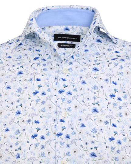 Multi Floral Pattern Sport Shirt