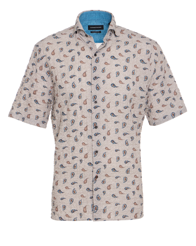 Cadence Paisley Print Button Down Shirt