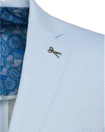 Sky Blue Herringbone Sport Jacket