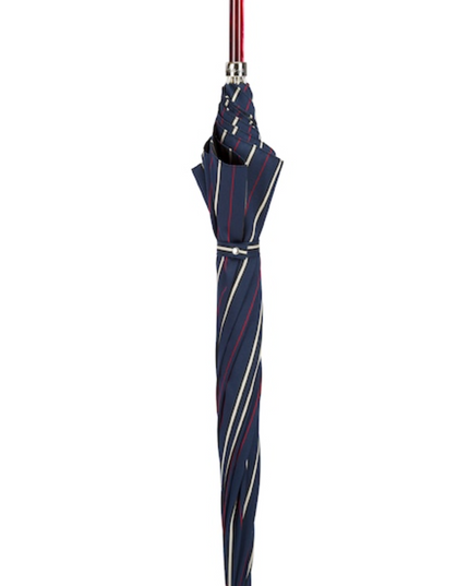 Striped Umbrella with Silver Monkey Handle