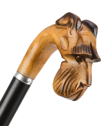 Hand Carved Schnauzer Umbrella