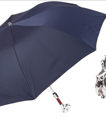 Polka Dot Labrador Folding Umbrella