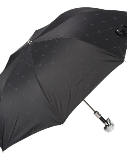 Swarovski Crystal Skull Head Folding Umbrella
