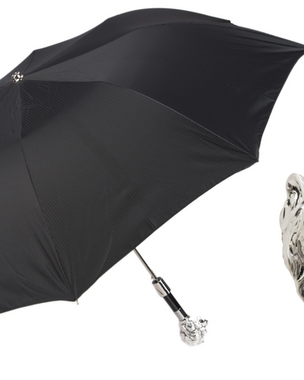 Silver Lion Folding Umbrella