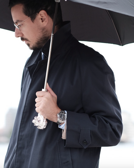 Silver Lion Folding Umbrella