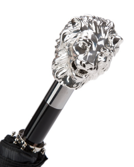 Silver Lion Folding Umbrella