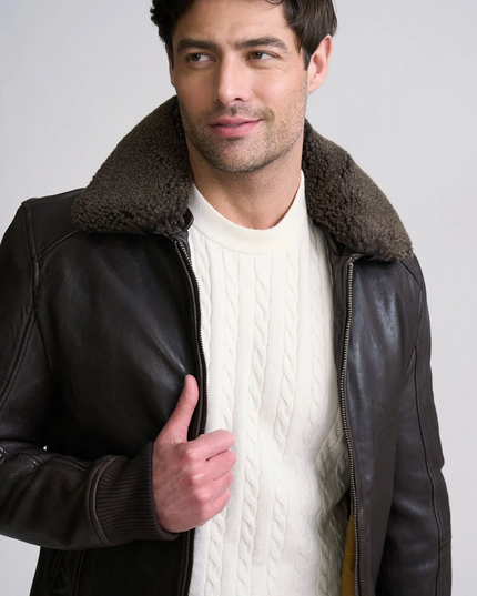 Grovig Bomber w/ Removeable Faux Shearling Collar