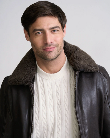 Grovig Bomber w/ Removeable Faux Shearling Collar