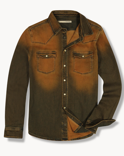 Men's Roper Denim Snap Shirt/Shacket - Rhum