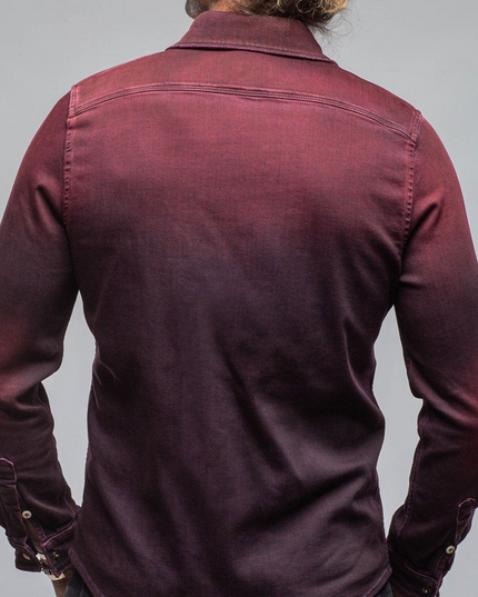 Men's Roper Denim Snap Shirt/Shacket - Bordeaux