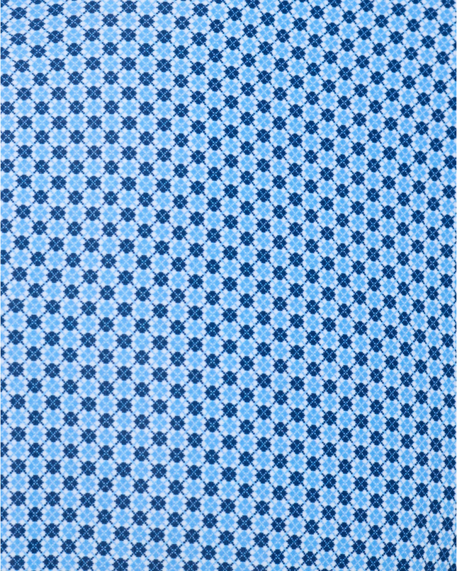 Indigo Octagon Pattern Sport Shirt