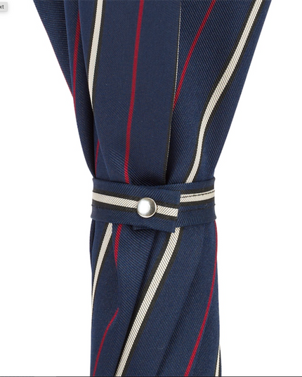 Striped Umbrella with Silver Monkey Handle