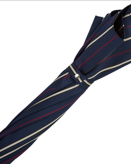 Striped Umbrella with Silver Monkey Handle