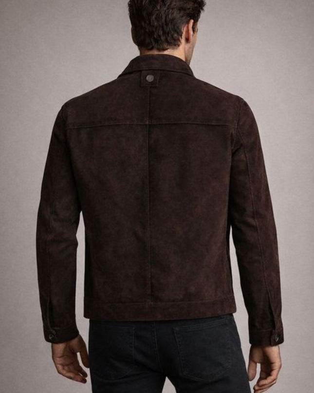 Yukon Dark Chocolate Suede Shirt Jacket