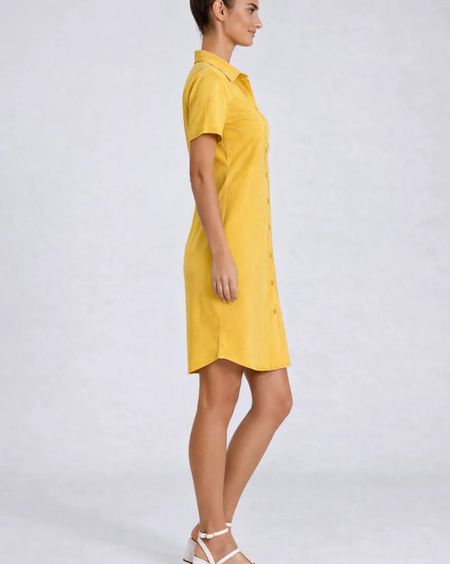 Tencel Midi Dress In Lemon