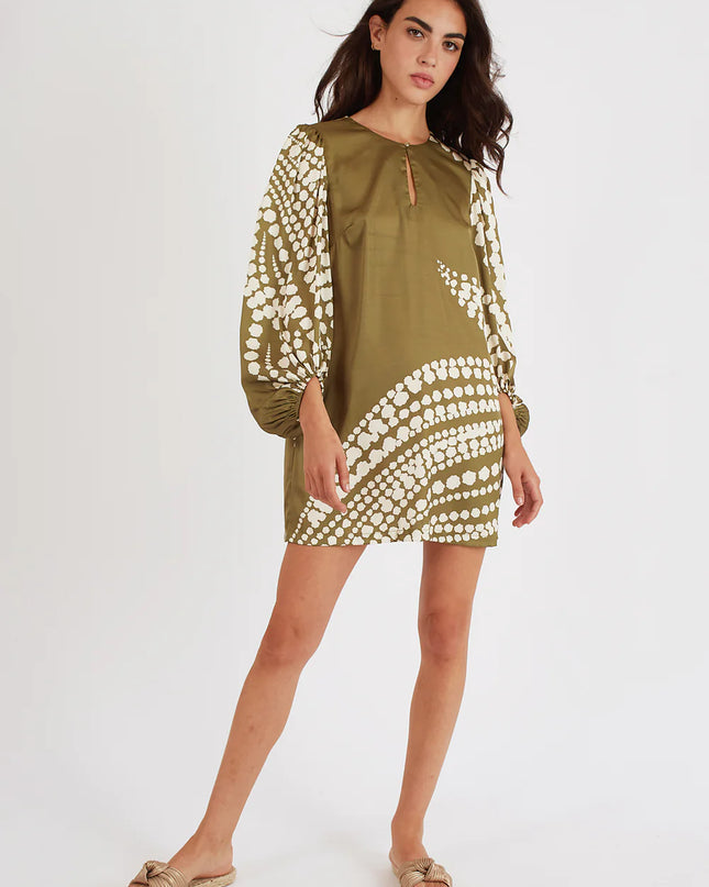THE ODES MIA DRESS IN OLIVE