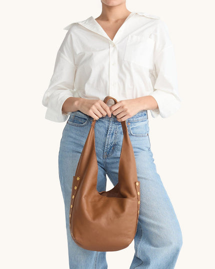 Tom Zip Mahogany Pebble Lg