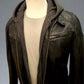 Leather Biker Jacket w/ Removable Hoodie