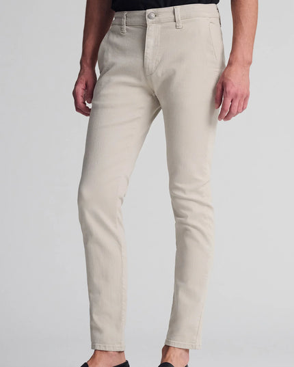 Milton slim straight chino pants Vanilla Lux Twill