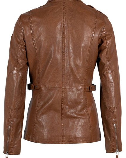 Mauritius Leather jacket. Longline lambskin leather jacket. Women's leather. Mackinac Island clothing store