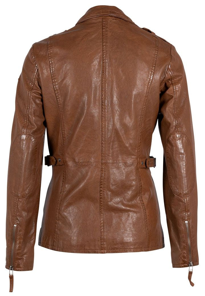 Mauritius Leather jacket. Longline lambskin leather jacket. Women's leather. Mackinac Island clothing store