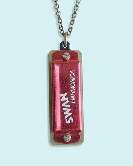 Harmonica Necklace Red