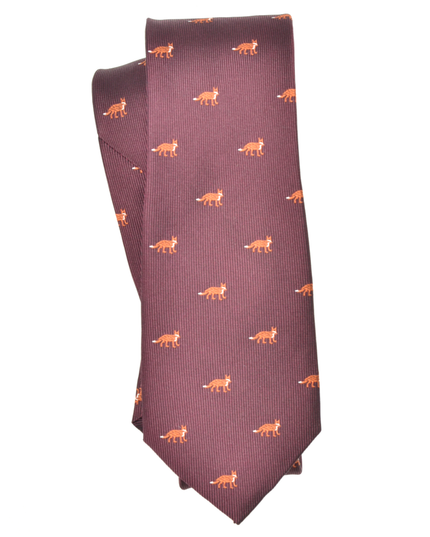 Burgundy Fox Tie