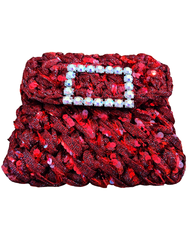 NANNA LAME, BURGUNDY LAME WINE SEQUINS LARGE
